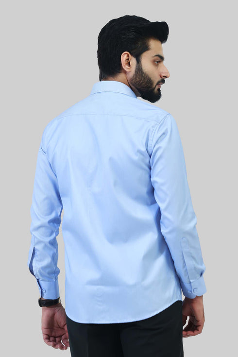 Veshbhoshaa Bluebird Men'S Light Blue Formal Shirt