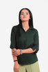 Veshbhoshaa Bluebird Women'S Dark Green Formal Shirt