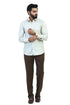 Veshbhoshaa Bluebird Men'S Light Brown Formal Shirt