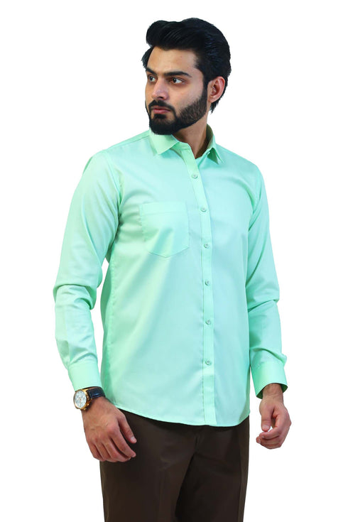 Veshbhoshaa Bluebird Men'S Green Formal Shirt