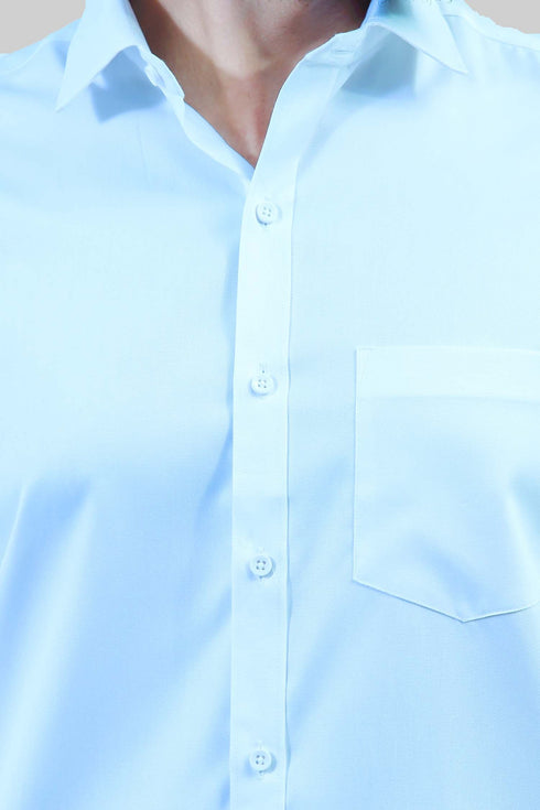Veshbhoshaa Bluebird Men'S White Formal Shirt