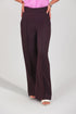 Veshbhoshaa Bluebird Women'S Dark Purple Casual Bell Bottom Trousers