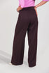 Veshbhoshaa Bluebird Women'S Dark Purple Casual Bell Bottom Trousers