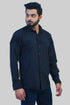 Veshbhoshaa Bluebird Men'S Black Lining Casual Shirt