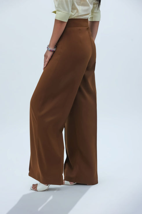 Veshbhoshaa Bluebird Women'S Mustard Casual Bell Bottom Trousers