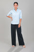 Veshbhoshaa Bluebird Women'S Navy Blue Casual Bell Bottom Trousers