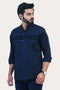 Veshbhoshaa Bluebird Men'S Blue Casual Short Kurta