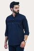 Veshbhoshaa Bluebird Men'S Blue Casual Short Kurta