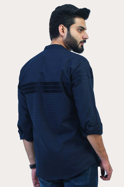 Veshbhoshaa Bluebird Men'S Blue Casual Short Kurta