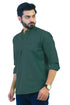 Veshbhoshaa Bluebird Men'S Green Casual Short Kurta