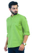 Veshbhoshaa Bluebird Men'S Green Casual Short Kurta