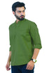 Veshbhoshaa Bluebird Men'S Dark Green Casual Short Kurta