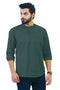 Veshbhoshaa Bluebird Men'S Green Casual Short Kurta