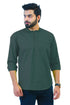 Veshbhoshaa Bluebird Men'S Green Casual Short Kurta