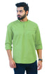 Veshbhoshaa Bluebird Men'S Green Casual Short Kurta