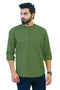 Veshbhoshaa Bluebird Men'S Dark Green Casual Short Kurta