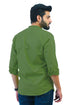 Veshbhoshaa Bluebird Men'S Dark Green Casual Short Kurta