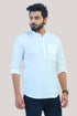 Veshbhoshaa Bluesaanchi Men'S White Short Kurta
