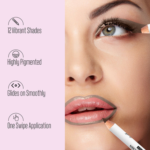 Colors Queen Lip & Eye Definer Set – 12 Shades for Precise Looks