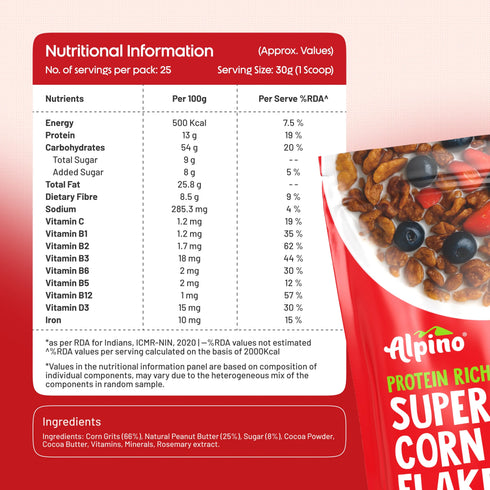 Alpino Protein Rich Super Corn Flakes Chocolate