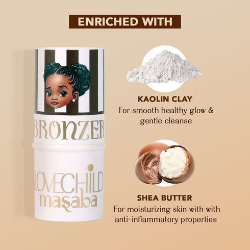 LoveChild Baby Kisses | Mini Masaba Bronzer Makeup Stick Nude Brown