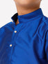 Ramraj Cotton Boys Full Sleeves Royal Blue Shiny Kurta K5
