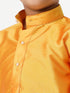 Ramraj Cotton Boys Full Sleeves Golden Yellow Shiny Kurta K6