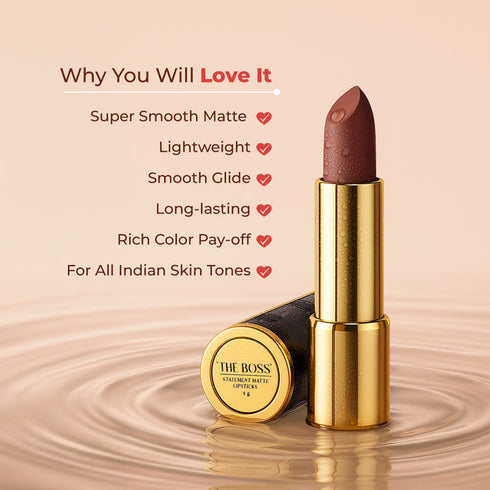 LoveChild Quick Question | Mauve | The Boss Statement Matte Lipstick