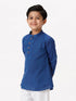 Ramraj Cotton Boys Breeze Cotton Full Sleeves Navy Kurta