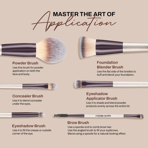 Colors Queen Professional Face & Eye Brush Set