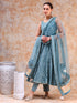 Pomcha Jaipur Dil Kash Powder Blue Bhendhaj Anarkali Set