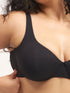 UNDERNEAT Minimizer Bra for Heavy Bust - Wired Non-Padded Full Coverage Bra - Black