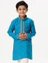 Ramraj Cotton Boys Emerald Full Sleeves Sky Blue Kurta