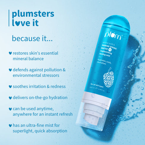 Plum 1% Marine Spring Water Replenishing Toning Mist Spray