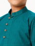 Ramraj Cotton Boys Breeze Cotton Full Sleeves Peacock Green Kurta