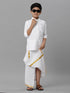 Ramraj Cotton Boys Cotton Full Sleeves White Shirt