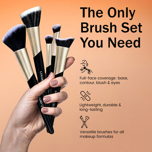 Colors Queen Pro Beauty Essentials 5 pc Brush Set