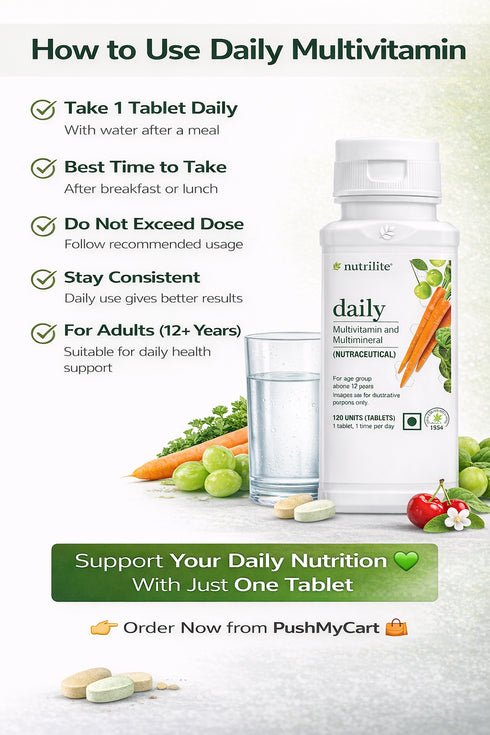Amway Nutrilite Daily-120 Tab| 1 Count | Pack Of 1