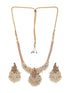 Gold Plated Pearl Beaded Shri Krishna Motif Designer Jewellery Set