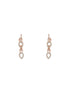Rose Gold Toned Cubic Zircon Studded Pear Shaped Minimal Jewellery Set