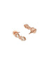 Rose Gold Toned Cubic Zircon Studded Pear Shaped Minimal Jewellery Set