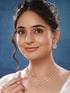 Gold Toned AD Studded Floral Drop Minimal Jewellery Set