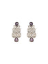 Silver Toned Rhodium Plated Amethyst AD Zirconia Studded Charms Designer Minimal Jewellery Set