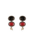 Silver Oxidised Nav Ratan Multicolored Minimal Tribal Necklace Jewellery Set