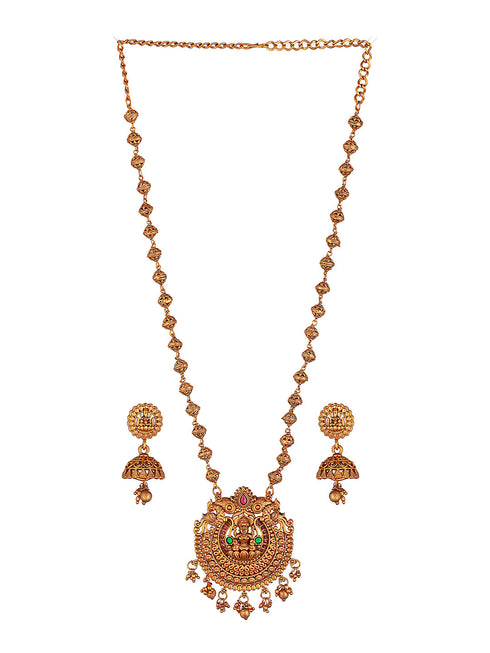 Gold Plated lakshmiji Temple Maala