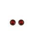 Silver Oxidies red stons studed minimal locket jewellery set