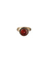 Silver Oxidies red stons studed minimal locket jewellery set
