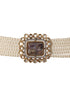 Gold Toned Amethyst Kundan Studded Layered Pearl Necklace Choker Jewellery Set