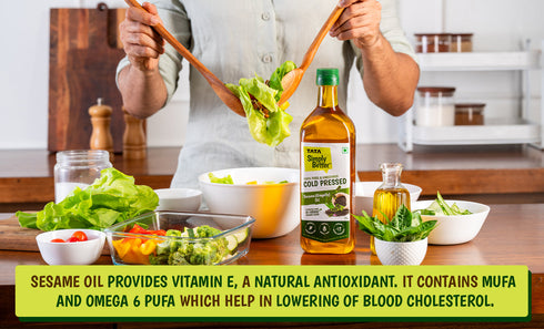 Tata Simply Better Sesame (Gingelly) Oil 1L | 100% Pure | Unrefined & Cold-pressed | Hexane-Free