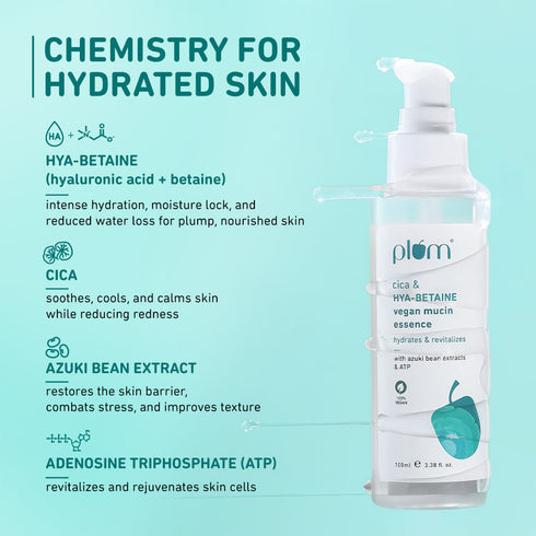 Plum Cica & Hya-Betaine Vegan Mucin Face Essence